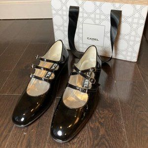Carel Paris Kina black patent leather mary janes